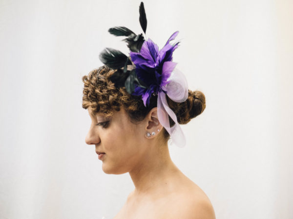 Purple-black-fascinator